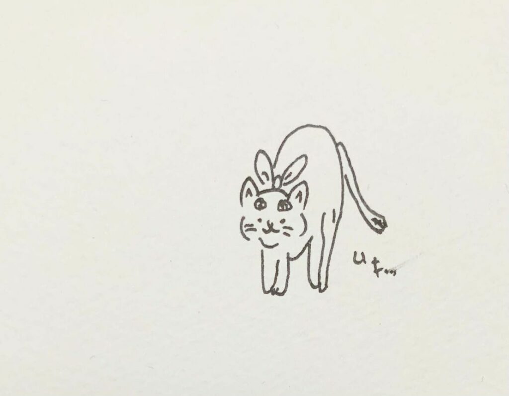 ぺんてる プラスティック万年筆 でお絵描きレビュー北斎漫画の 北斎猫 を描いてみた モノ マガジンweb ぺんてる プラスティック万年筆 でお絵描きレビュー北斎漫画の 北斎猫 を描いてみた モノ マガジンweb