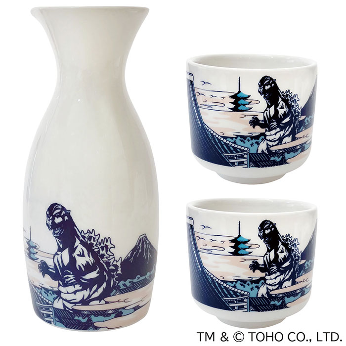 ゴジラ徳利・御猪口セットB_ 